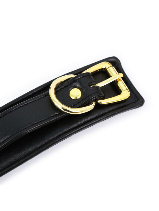 Smart Moves - Enkelboeien - Gouden Hardware - PU Leer - Zwart-Erotiekvoordeel.nl