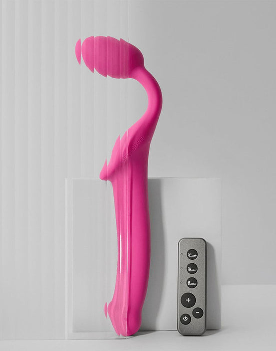 Strap-On-Me - Strapless Strap-on Vibrator - Buigbaar - Fuchsia-Erotiekvoordeel.nl