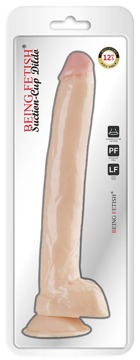 Being Fetish - PVC Dildo - 32 cm - Lichte Huidskleur-Erotiekvoordeel.nl