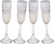 4x Wedding Bubble Blowers (Champagne Glasses) - 4 x 10 cm - Bubble Blowers - Wedding - Wedding Guest Party Supplies - Erotiekvoordeel.nl