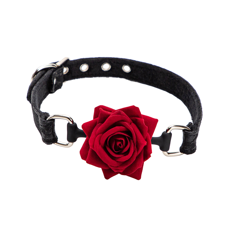 Smart Moves - Rose Ballgag Zwart-Erotiekvoordeel.nl