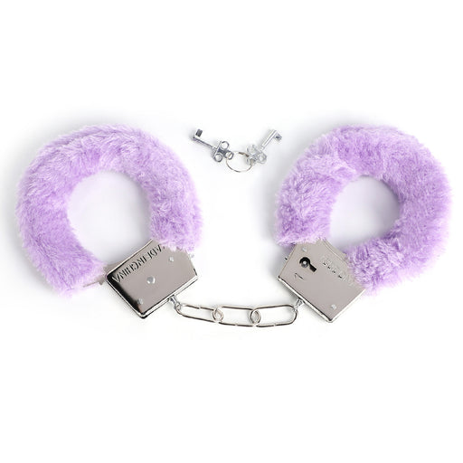 Smart Moves - Metalen Handboeien met Fake Fur - Lila-Erotiekvoordeel.nl
