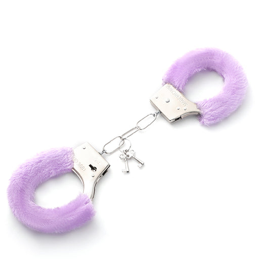 Smart Moves - Metalen Handboeien met Fake Fur - Lila-Erotiekvoordeel.nl