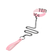 Smart Moves - Eenvoudige Collar met Leiband - Roze-Erotiekvoordeel.nl