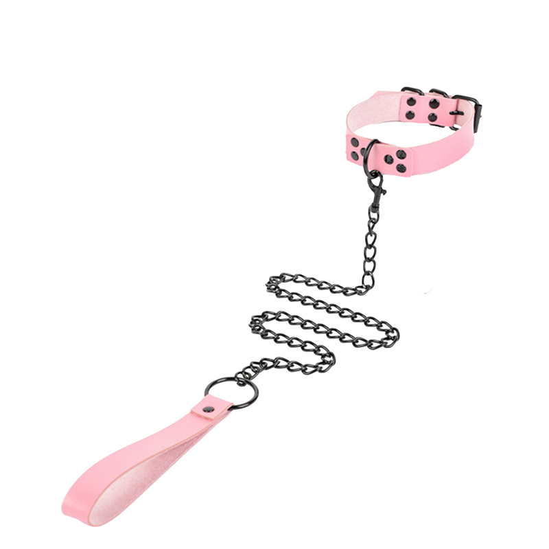Smart Moves - Eenvoudige Collar met Leiband - Roze-Erotiekvoordeel.nl