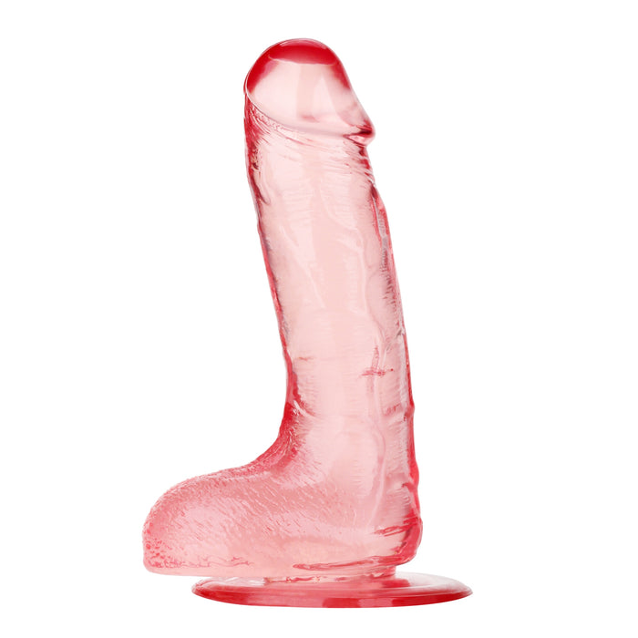 Being Fetish - TPR Dildo - 18 cm - Transparant Roze-Erotiekvoordeel.nl