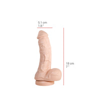515 line - Dildo - 19.5 x 4.5 cm - Met Zuignap - Lichte Huidskleur-Erotiekvoordeel.nl