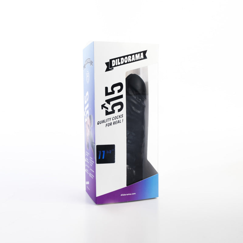 515 line - Dildo 29.5 x 8.1 cm - Met Zuignap - Zwart-Erotiekvoordeel.nl