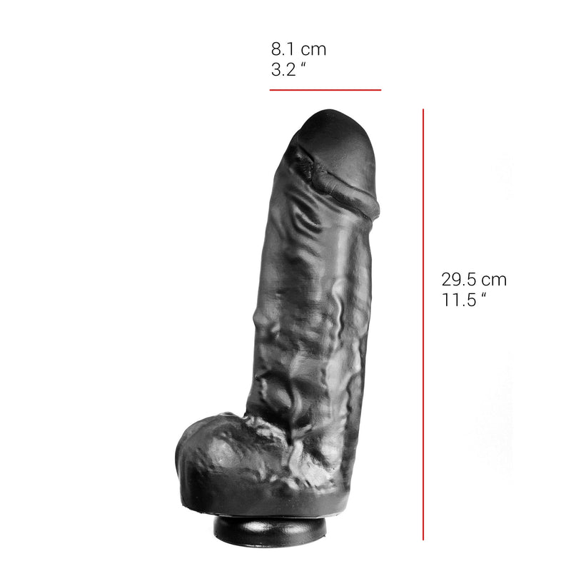 515 line - Dildo 29.5 x 8.1 cm - Met Zuignap - Zwart-Erotiekvoordeel.nl