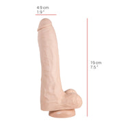 515 line - Dildo - Met Zuignap - 25.5 x 4.9 cm - Lichte Huidskleur-Erotiekvoordeel.nl