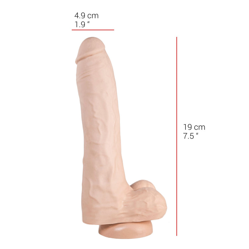515 line - Dildo - Met Zuignap - 25.5 x 4.9 cm - Lichte Huidskleur-Erotiekvoordeel.nl