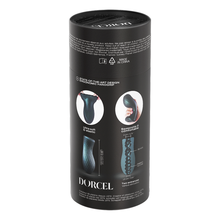 Dorcel - Sili-Cup - Dual Sensation Masturbator - Siliconen - Blauw Metallic-Erotiekvoordeel.nl