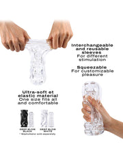 Dorcel - Deep Blow Multi Sensation - Stroker Sleeve Voor Masturbator - Transparant-Erotiekvoordeel.nl