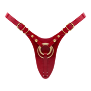 Strap-On-Me - Fabulous - Kunstleren Strapon Harnas - Passend van XS t/m XXL - Rood Lak-Erotiekvoordeel.nl