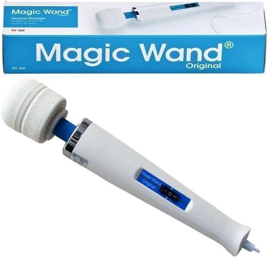 Magic Wand Original - Wand Massager - Blauw/Wit-Erotiekvoordeel.nl