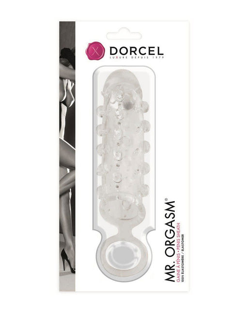 Dorcel - Mr. Orgasm Elastische Penis Sleeve Met Noppen - Transparant-Erotiekvoordeel.nl