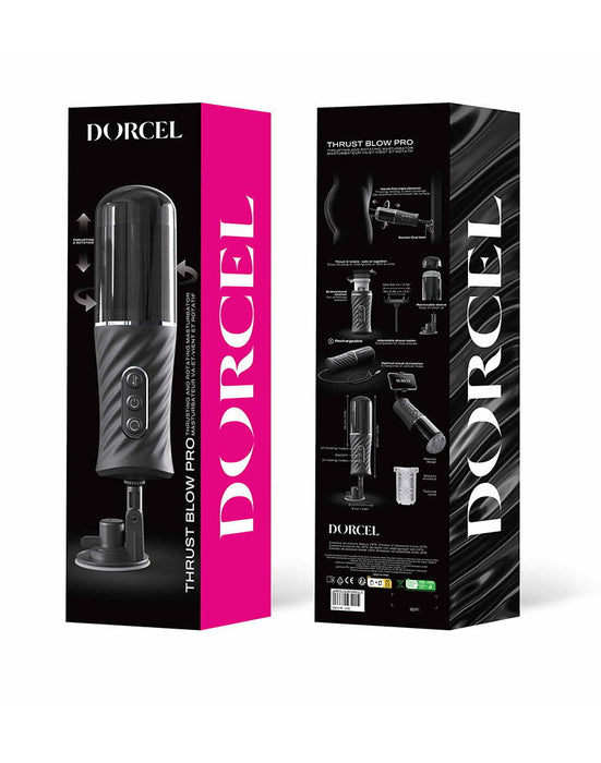Dorcel - Thrust Blow Pro - Automatische Stotende Masturbator - Zwart-Erotiekvoordeel.nl