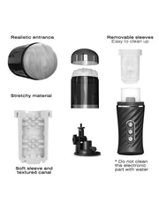 Dorcel - Thrust Blow Pro - Automatische Stotende Masturbator - Zwart-Erotiekvoordeel.nl