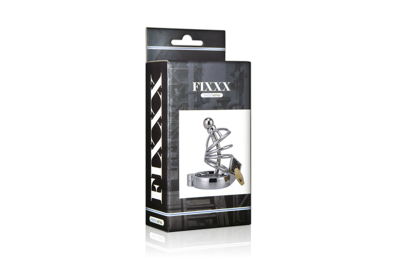 Fixxx - Baron - Metalen Kuisheidskooi met Slotje - Diameter 45 mm
