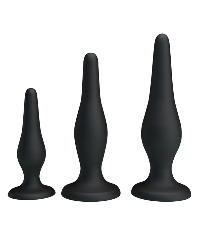 Crazy Bull - Buttplug Anale Training Set - Star Brothers - Zwart-Erotiekvoordeel.nl