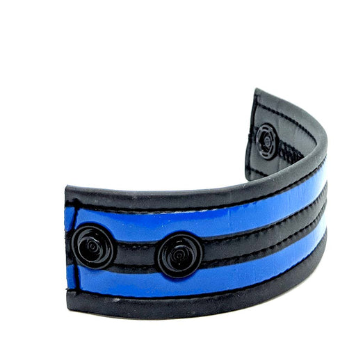 665 - Ballstretcher - Neoprene Racer Ball Strap - Zwart/Blauw-Erotiekvoordeel.nl