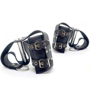 665 - DeLuxe Suspension Handboeien - Leder - Zwart-Erotiekvoordeel.nl