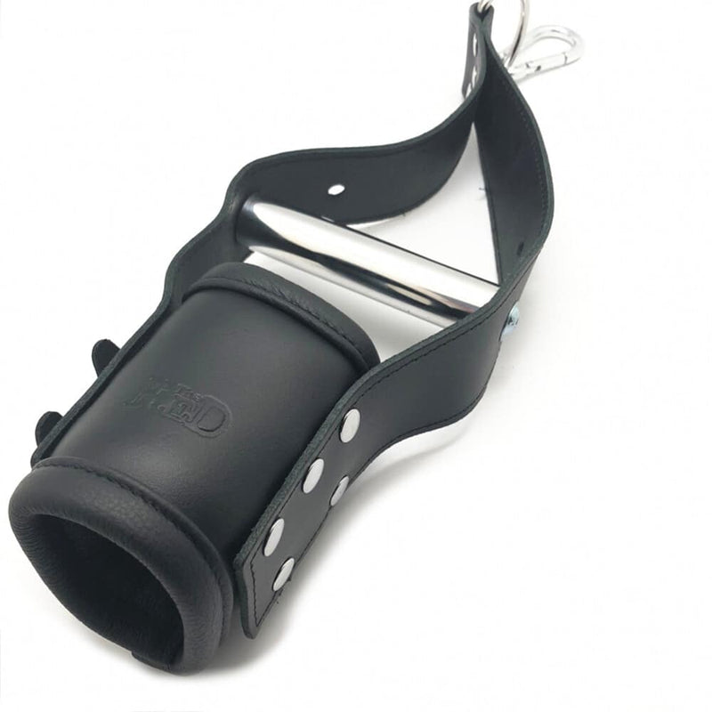 665 - DeLuxe Suspension Handboeien - Leder - Zwart-Erotiekvoordeel.nl