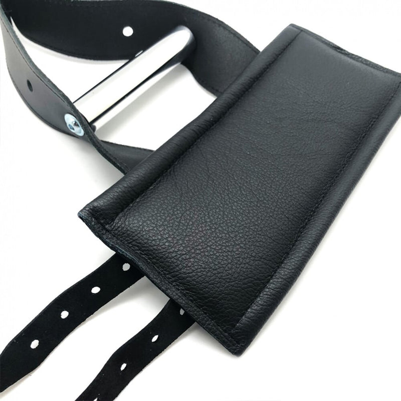665 - DeLuxe Suspension Handboeien - Leder - Zwart-Erotiekvoordeel.nl