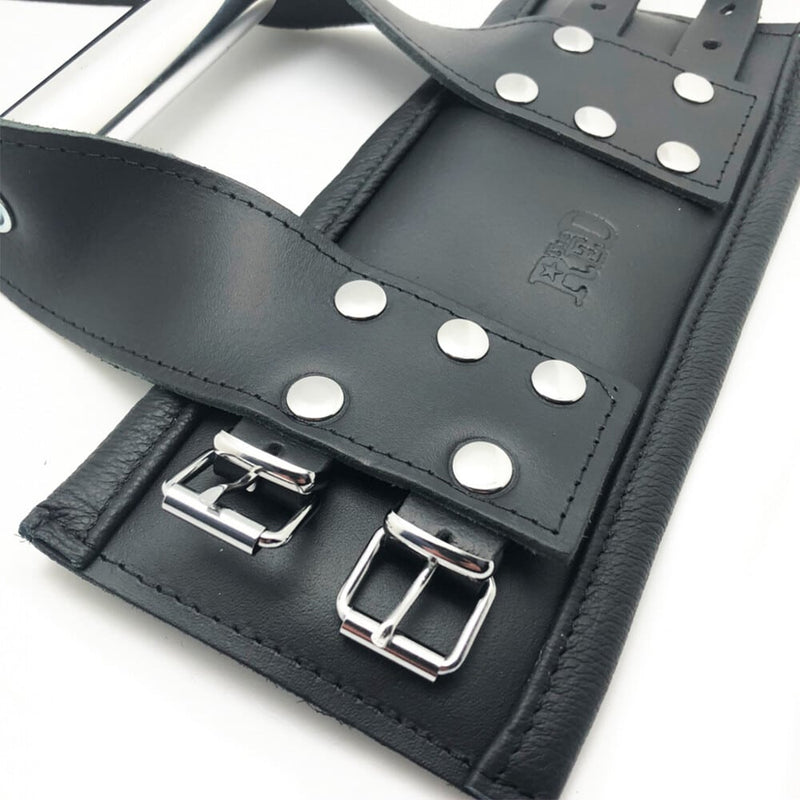 665 - DeLuxe Suspension Handboeien - Leder - Zwart-Erotiekvoordeel.nl