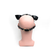 665 - Bondage Puppy Play Hood - PU Leer - One Size - Zwart-Erotiekvoordeel.nl