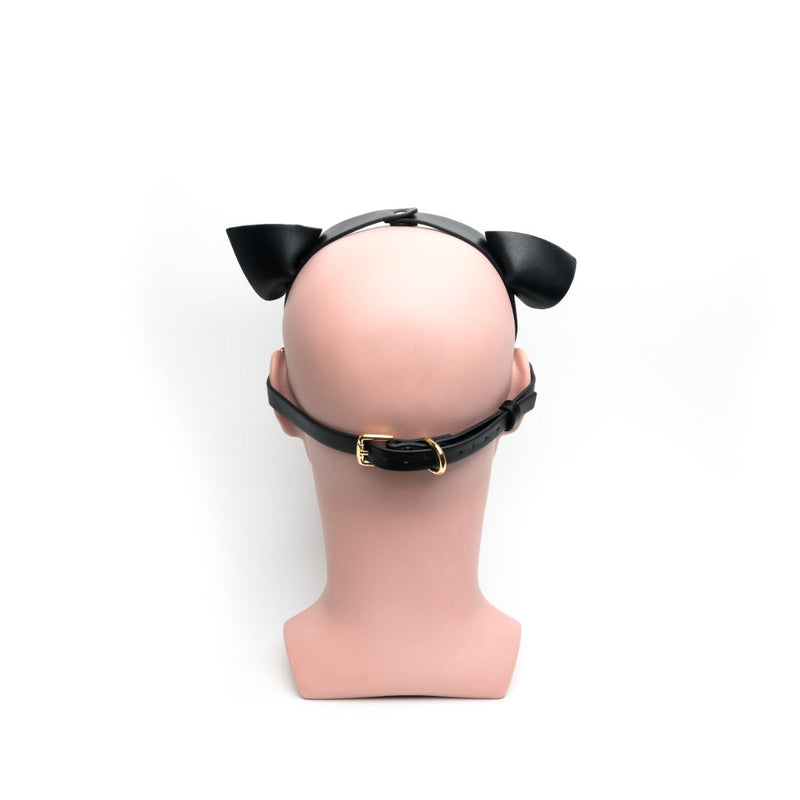 665 - Bondage Puppy Play Hood - PU Leer - One Size - Zwart-Erotiekvoordeel.nl