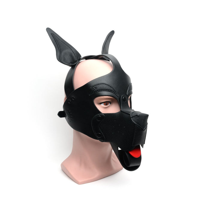 665 - Hood - Puppy Play Masker - PU Leer - One Size - Zwart - Playful Pup Hood All Black-Erotiekvoordeel.nl
