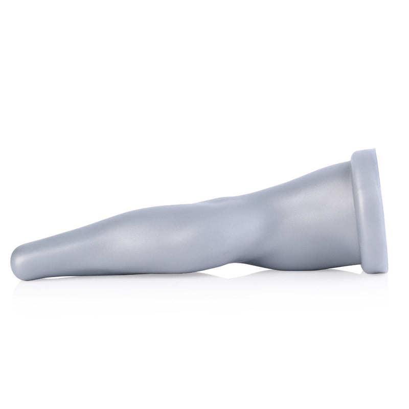 665 Liquid Silicone - Dildo - Arm Wrestler - Vac-U-Lock Compatibel - Zilver-Erotiekvoordeel.nl