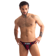 665 - Rally Jockstrap-Verkrijgbaar in 5 maten - Zwart/Rood-Erotiekvoordeel.nl