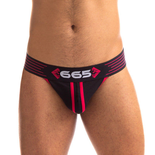 665 - Rally Jockstrap - Erhältlich in 5 Größen - Schwarz/Rot - Erotiekvoordeel.nl