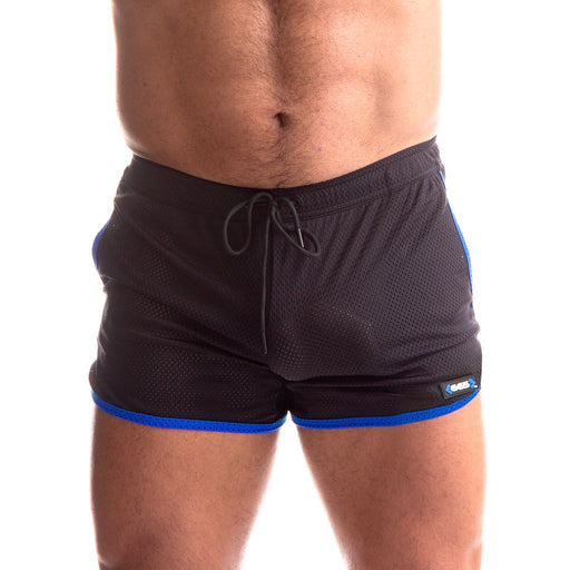 665 - Rally-Shorts - Erhältlich in 5 Größen - Schwarz/Blau-Erotiekvoordeel.nl