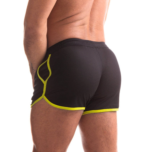 665 - Rally-Shorts - Erhältlich in 5 Größen - Schwarz/Gelb - Erotiekvoordeel.nl