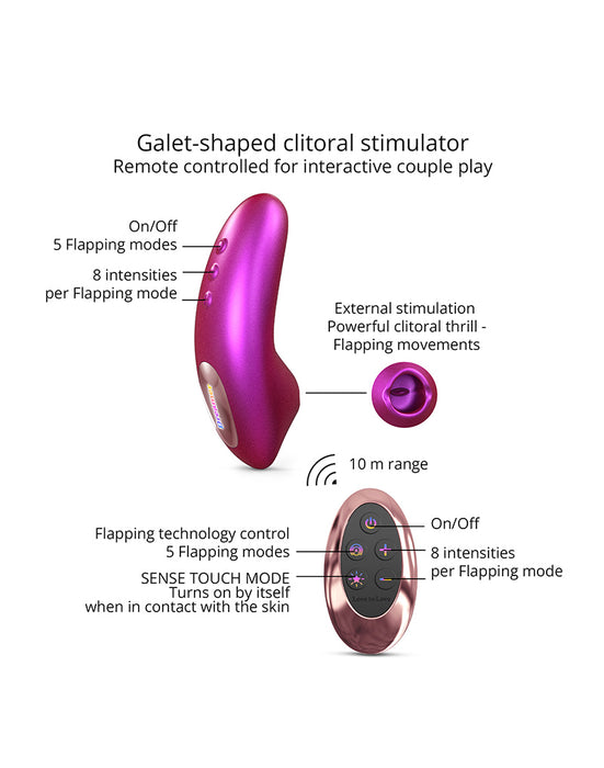 Love to Love - Dreamer - Clitoris Luchtdruk Vibrator - Met Flapping Modus - Iridescent Roze