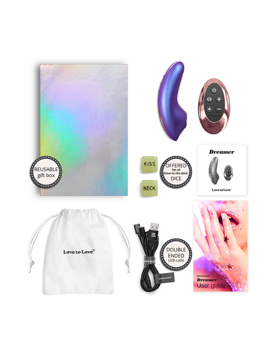 Love to Love - Dreamer - Clitoris Luchtdruk Vibrator - Met Flapping Modus - Iridescent Paars-Erotiekvoordeel.nl