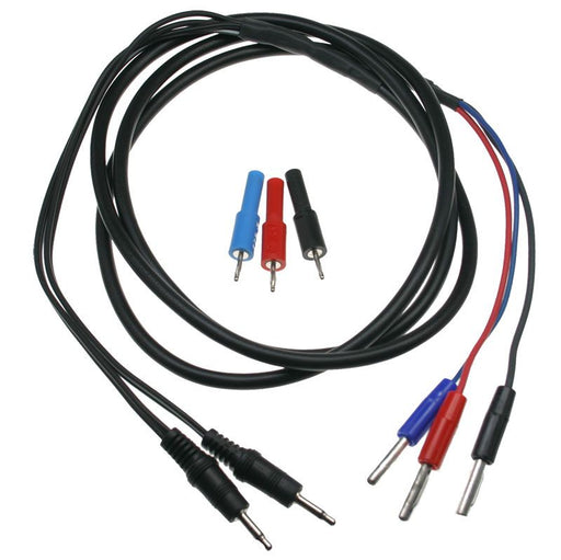 E-Stim Systems - TriPhase Kabel met met 2 mm & 4 mm Adapters-Erotiekvoordeel.nl