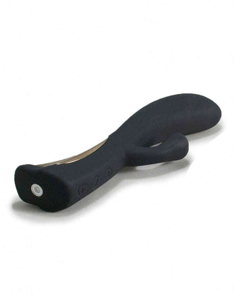 Dorr - Iora - Dual Action Rabbit Vibrator - Zwart-Erotiekvoordeel.nl