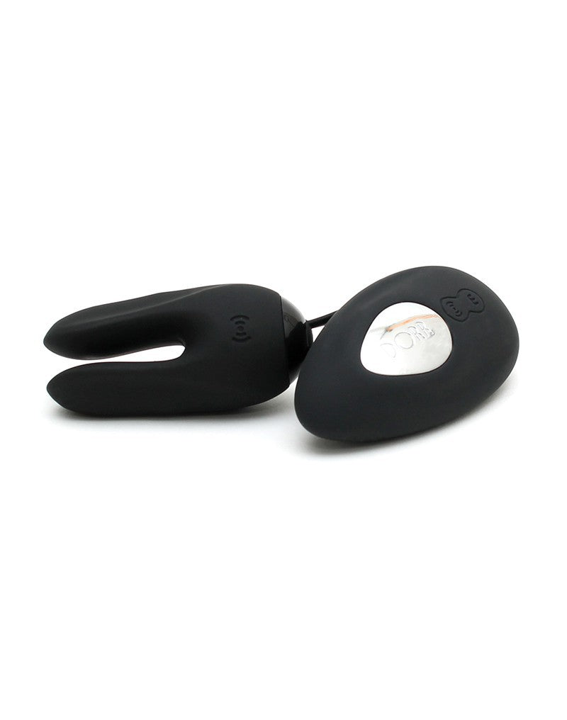 DORR - Ozzy - Vibrerend Ei met Konijnenoortjes en Clitoris Vibrator - Zwart