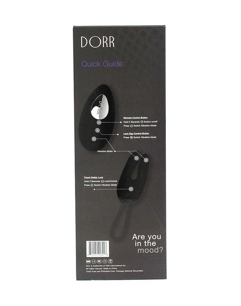 DORR - Ozzy - Vibrerend Ei met Konijnenoortjes en Clitoris Vibrator - Zwart