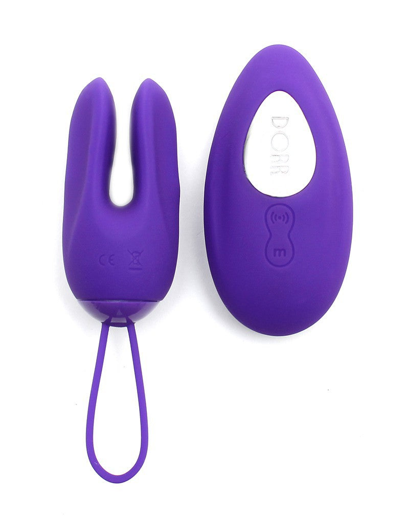 DORR - Ozzy - Vibrerend Ei met Konijnenoortjes en Clitoris Vibrator - Paars
