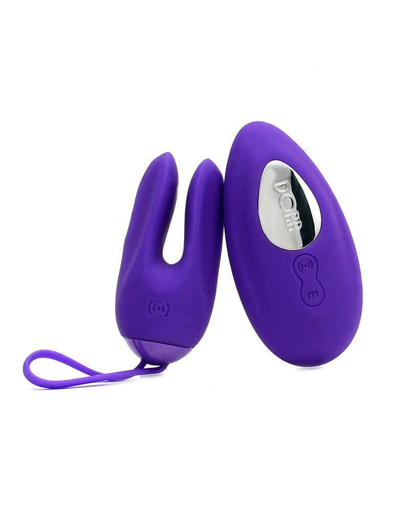 DORR - Ozzy - Vibrerend Ei met Konijnenoortjes en Clitoris Vibrator - Paars