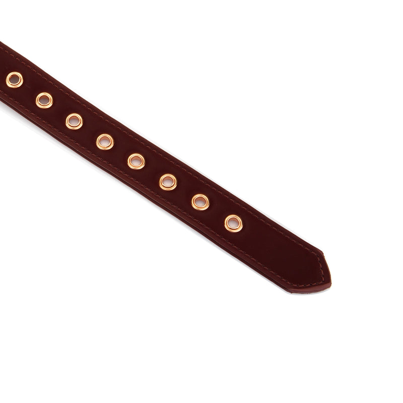 Liebe Seele - Metallic Shade Red - Vegan PU Lederen Gag - Rood/Rosé Goud