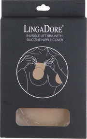 LingaDore Invisible Lift Bra met Tepelbeschermer – maat S/M – Blush-Erotiekvoordeel.nl