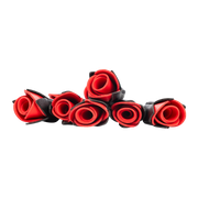 Rimba - BDSM Flogger met Rozen - Zwart/Rood-Erotiekvoordeel.nl