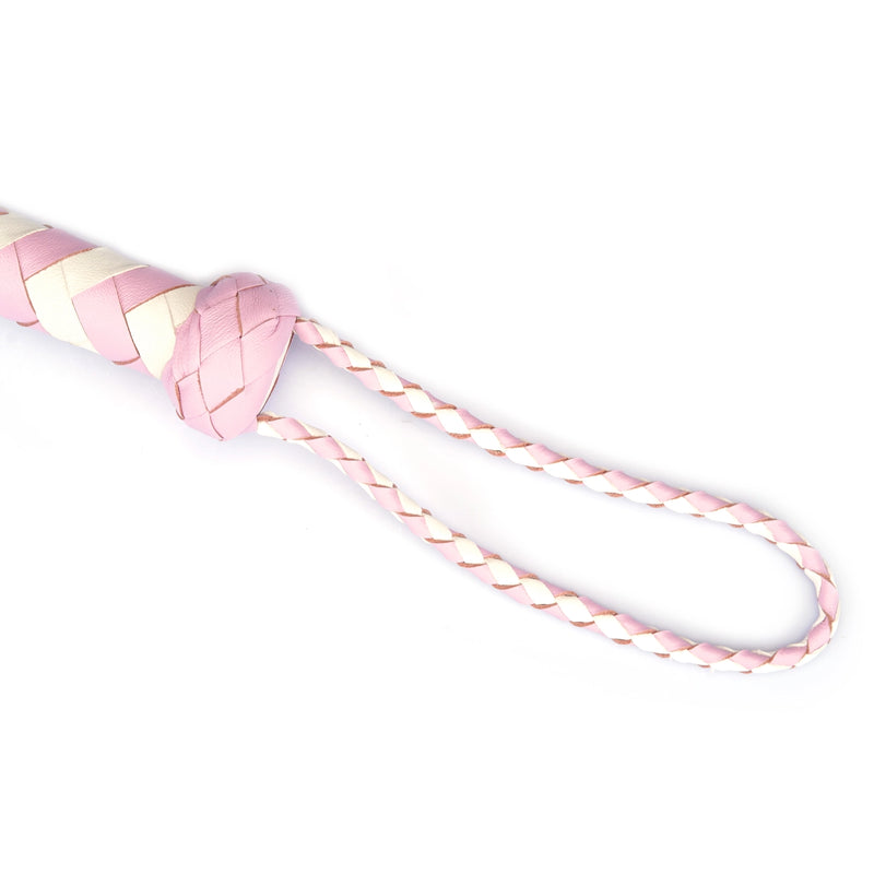 Liebe Seele - Fairy - Luxe Gevlochten Flogger - Cat-o-Nine Tails - Roze/Wit