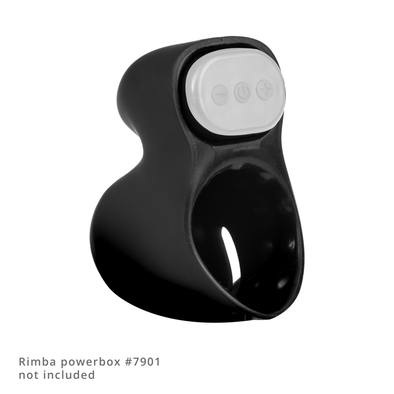 Rimba Electro Play - E-Stim Penis Head Stimulator - Bi-Polair - Zwart-Erotiekvoordeel.nl